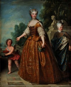 MarieLeszczyńska（1703-1768）的肖像，法国女王 作者 弗朗索瓦·阿尔伯特·斯蒂玛